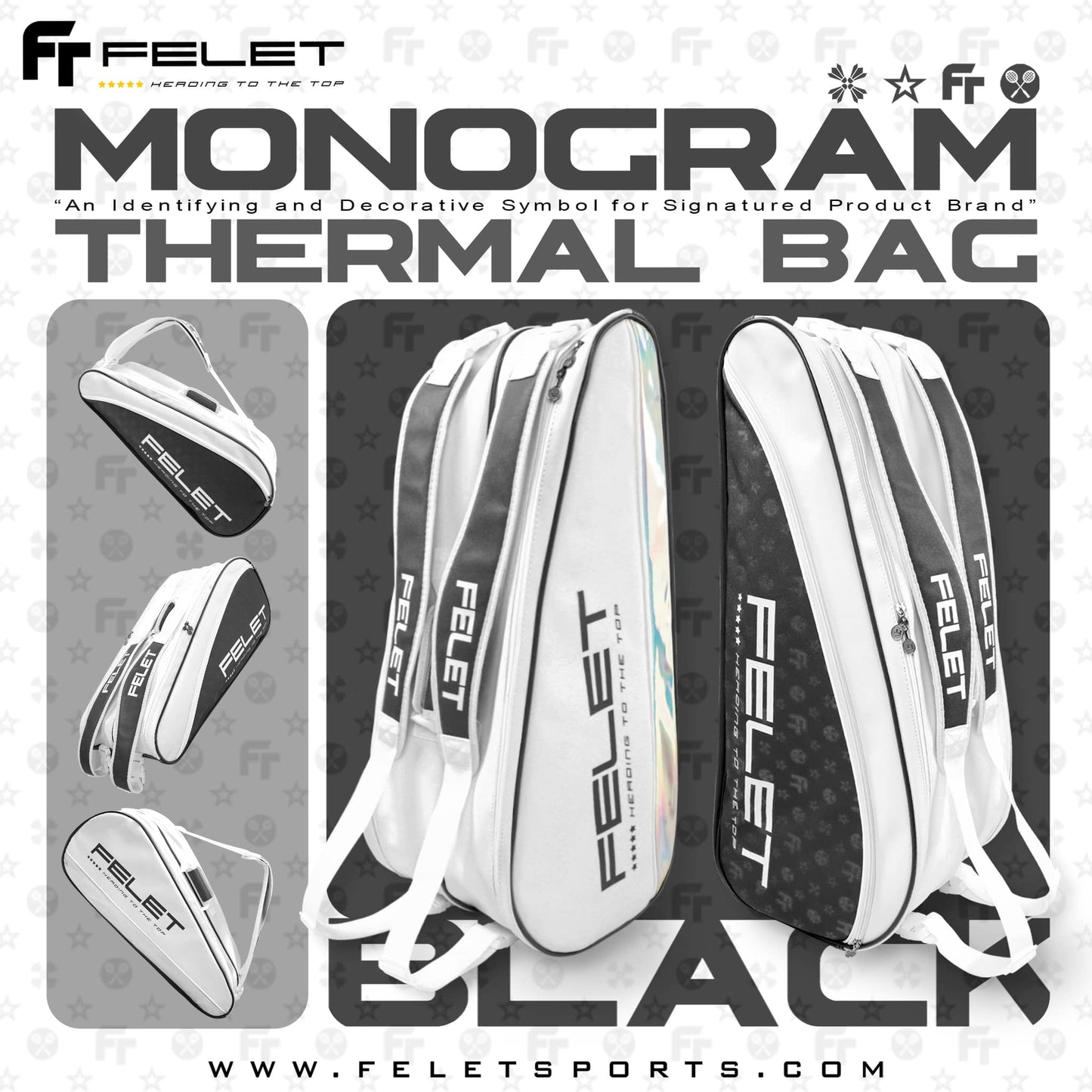 FELET Thermal Badminton Tournament Bag (Black)