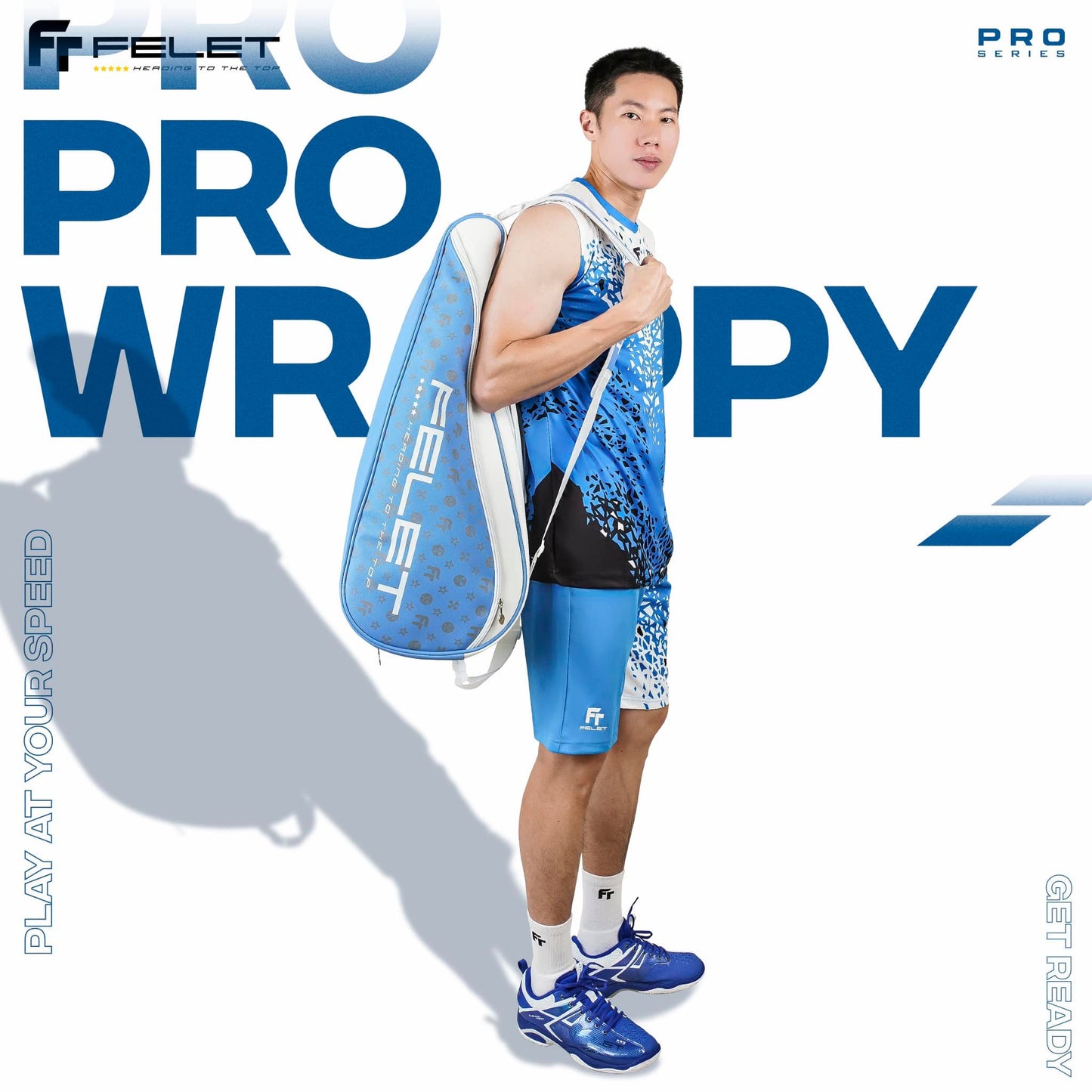 FELET Wrappy Pro Red Badminton Shoes