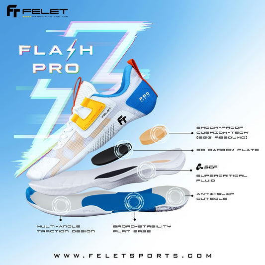 Felet Flash Pro Sports Shoes (White)