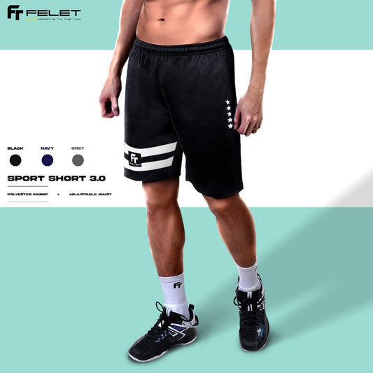 FELET Badminton Sport Shorts 2.0 Black