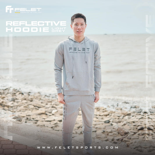 FELET Badminton Hoodie Light Grey
