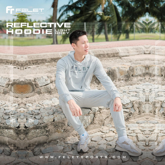 FELET Badminton Trackpants Light Grey