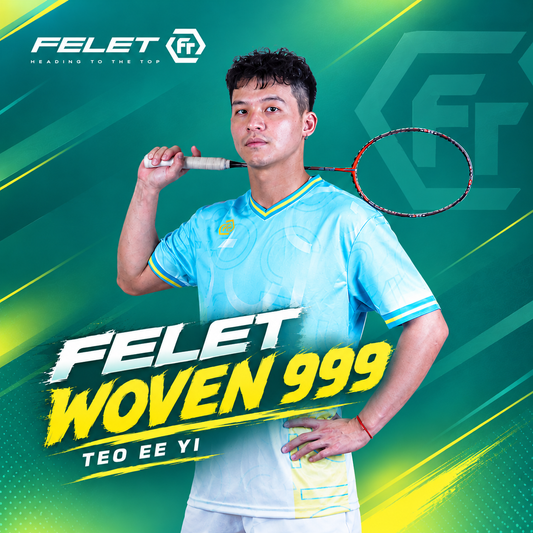 FELET Woven 999 Badminton Racquets 4U (Silver)