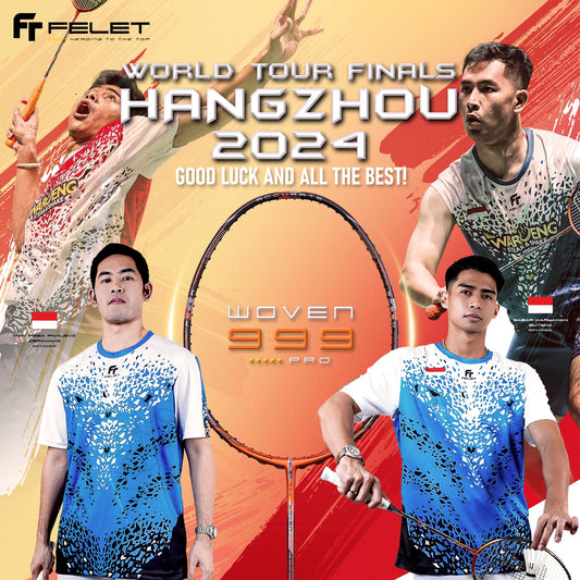 FELET Woven 999 Badminton Racquets 4U (Silver)